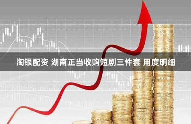 淘银配资 湖南正当收购短剧三件套 用度明细