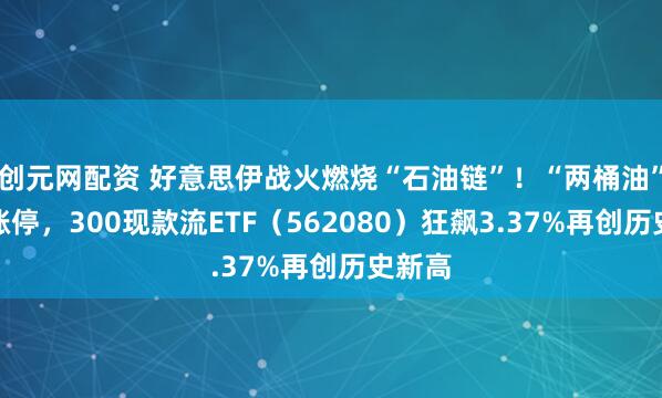 创元网配资 好意思伊战火燃烧“石油链”！“两桶油”双双涨停，300现款流ETF（562080）狂飙3.37%再创历史新高